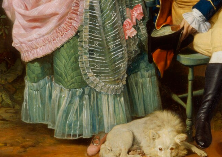 Портрет Джона Уилкса с дочерью, Иоганн Цоффани, 1782. (с) Из коллекции Национальной портретной галереи (Лондон). Деталь.