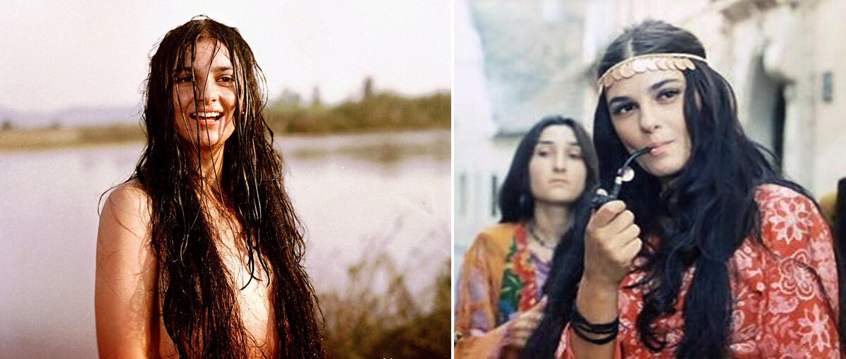 Кадр из кинофильма "Табор уходит в небо" (1975) Красавица Рада.