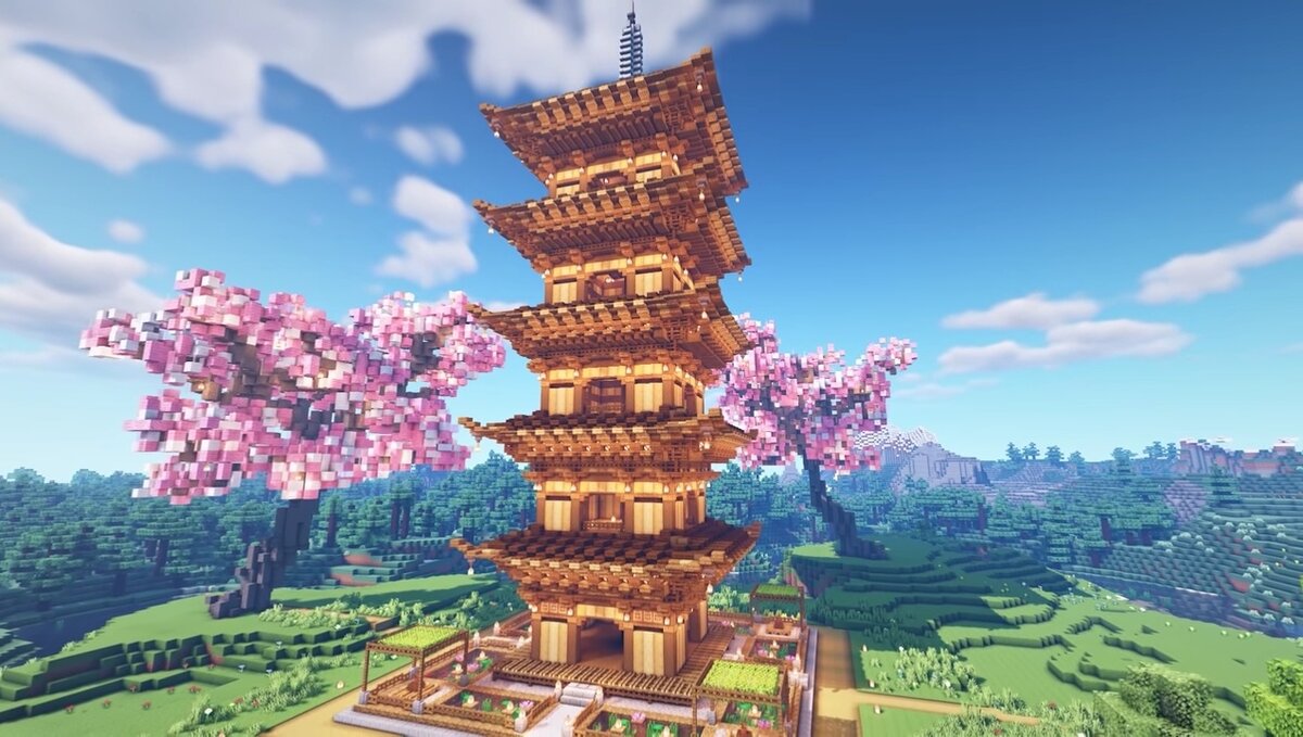 Здание выполненное в китайском стиле, в одном из городов #СП