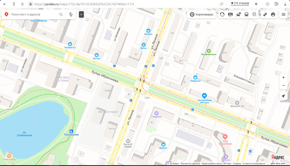 Скриншот с Яндекс.Карт.