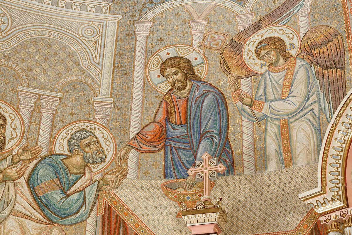 Мозаики Всехсвятского храма в Минске. Куратор проекта - мастерская "Палехский иконостас"  https://iconostas.ru/ 