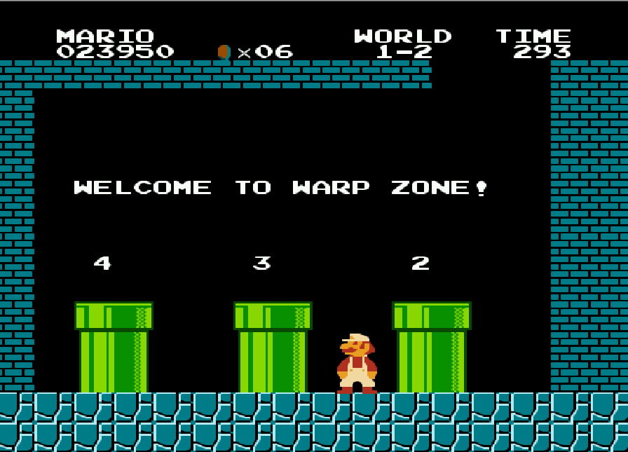 Первая варп зона с попуском уровней