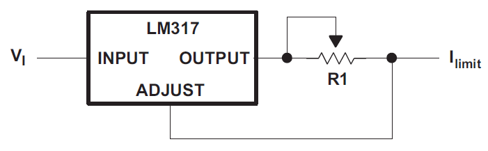 Рисунок 1 – Стабилизатор тока на LM317 производства Texas Instrument