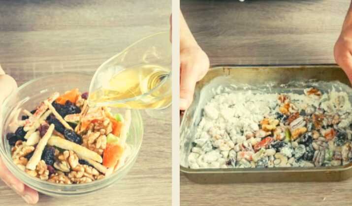 Смесь орехов с сухофруктами