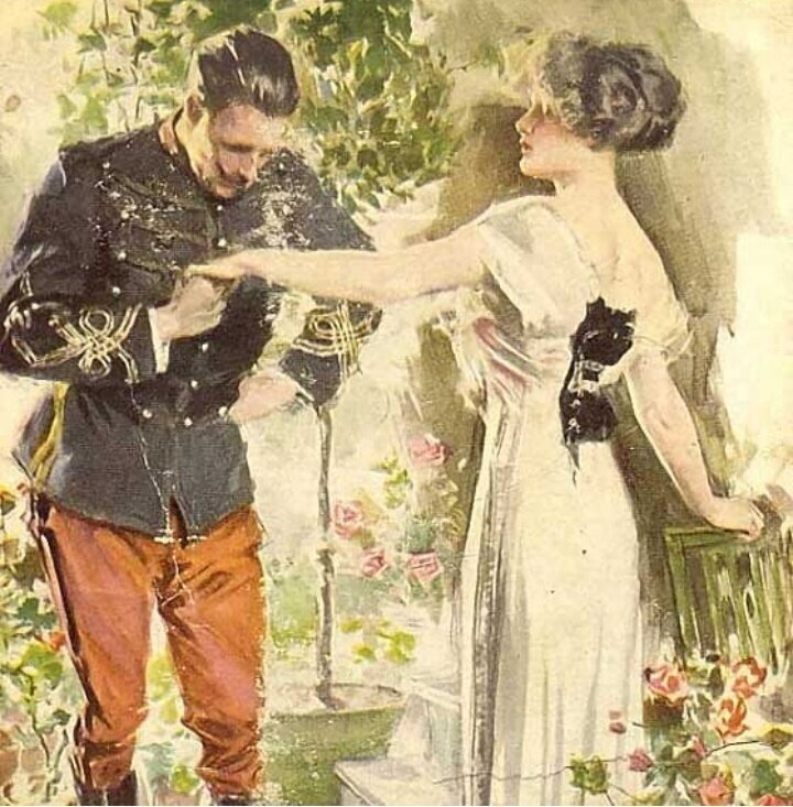 Гравюра с  дореволюционной открытки. Скан.