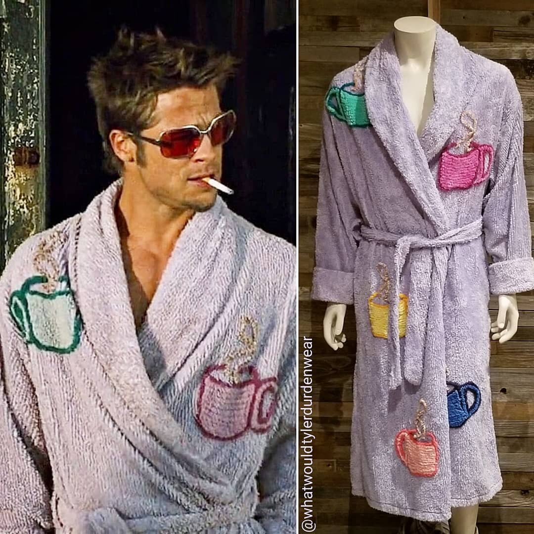 Халат с Принтом Кофеиными Кружками