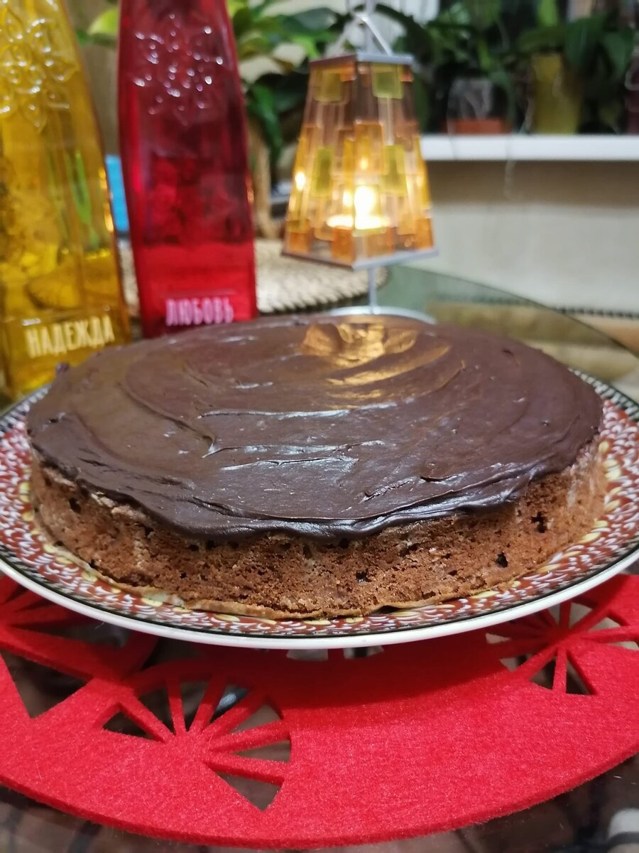 Шоколадно-яблочный пирог или яблочный "брауни". Фото автора