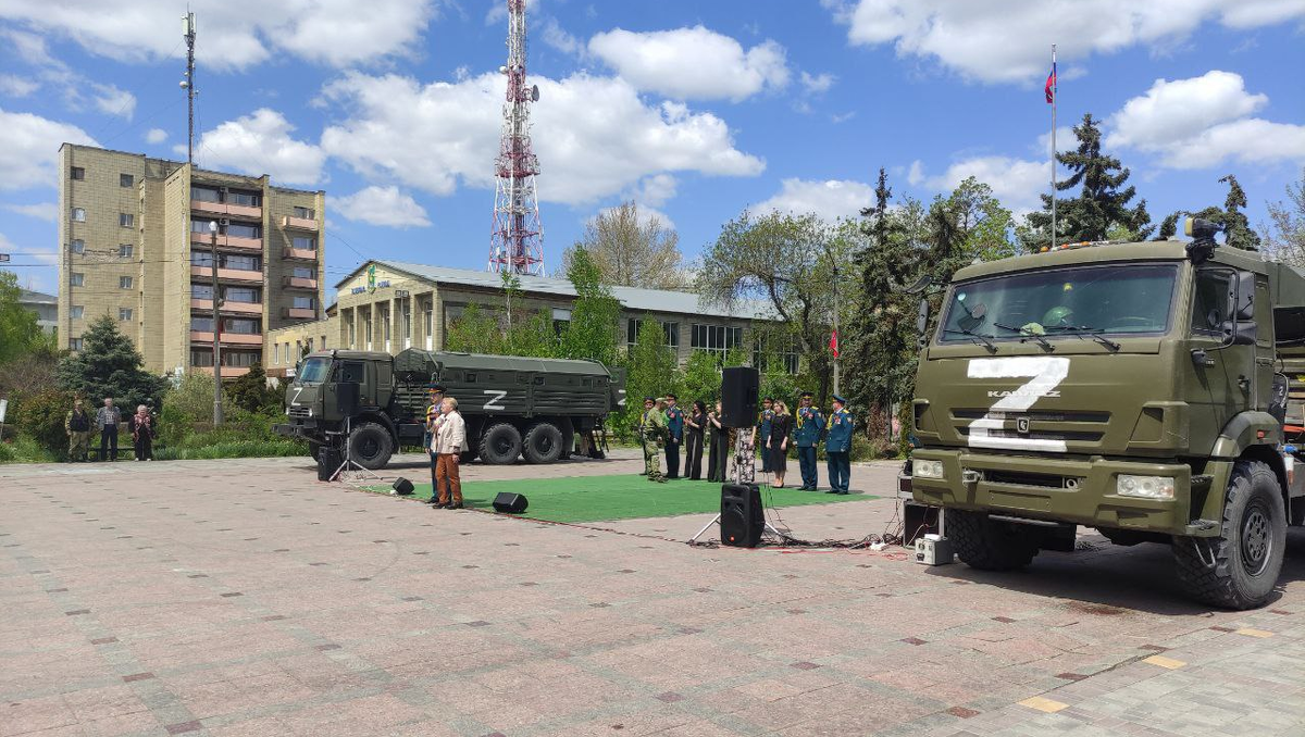 Подготовка к празднованию Дня Победы в Скадовске