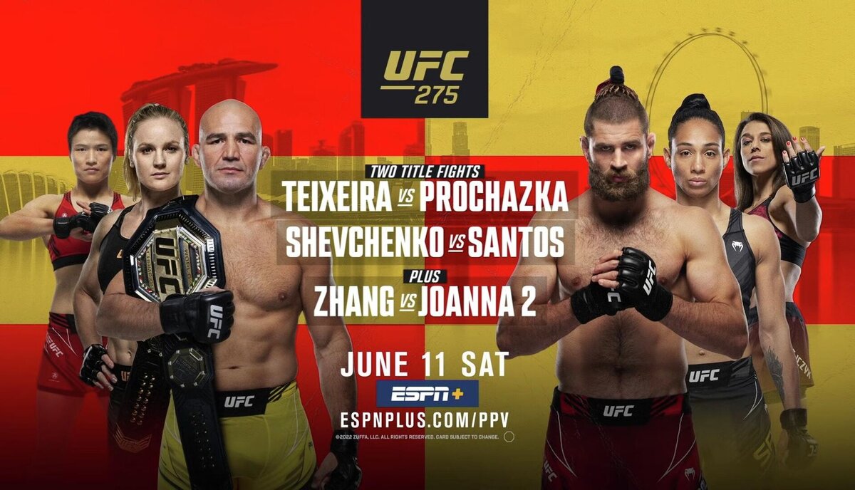 афиша из сети интернет.  ufc275 