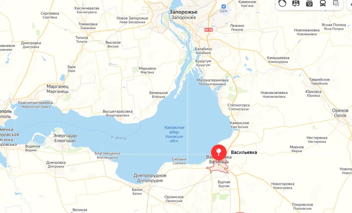 Васильевка запорожье карта