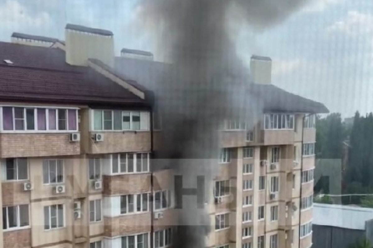    В Краснодаре произошел пожар в девятиэтажке на улице Селезнева
