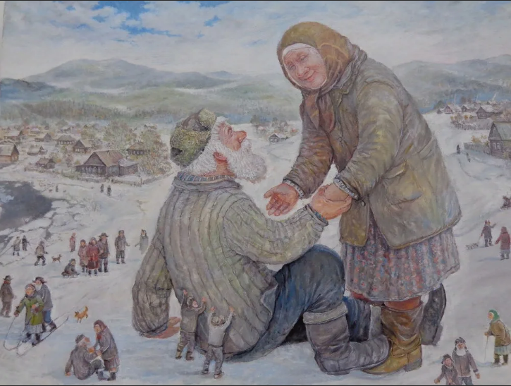 Баранов Леонид Павлович (род. 1955). Из цикла картин "Жили-были дед да баба".