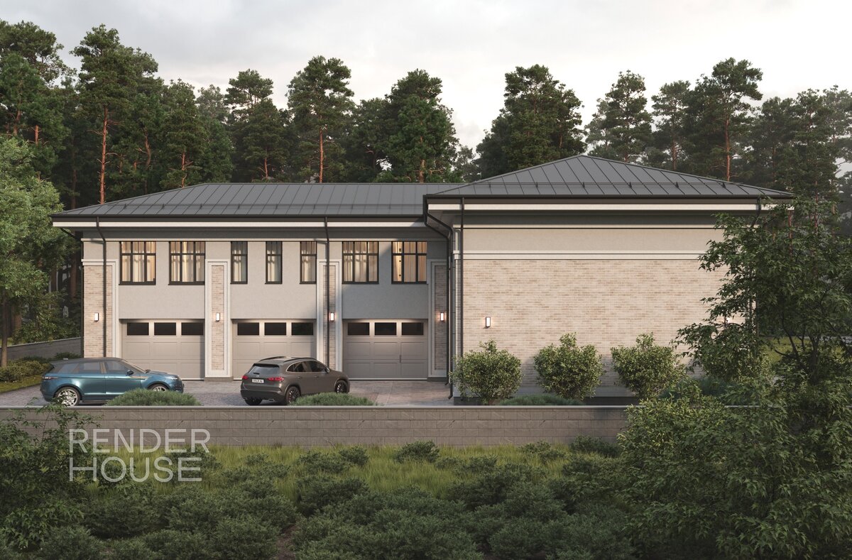 Гаражно-гостевой комплекс в Мышкине, Render House