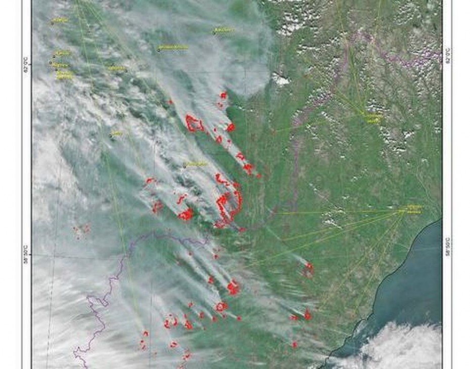 Карта задымленности онлайн в реальном времени