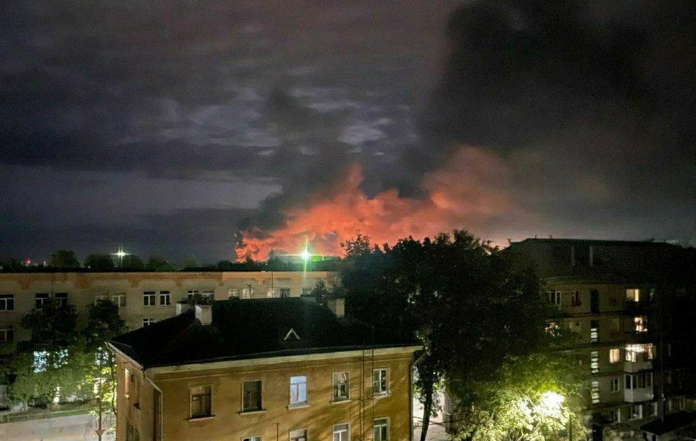 ВЗРЫВ В ПСКОВЕ. ФОТО: TWITTER.COM/MIKAILME/GLOBAL LOOK PRESS