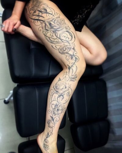 Татуировки на ноге женские фото