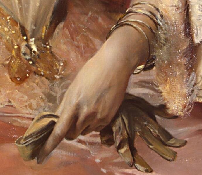 Зинаида Юсупова, Франсуа Фламенг, 1894. из коллекции Государственного Эрмитажа. Деталь