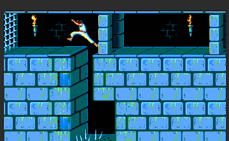 скрин из "Принца Персии" - первого варианта компьютерной игры