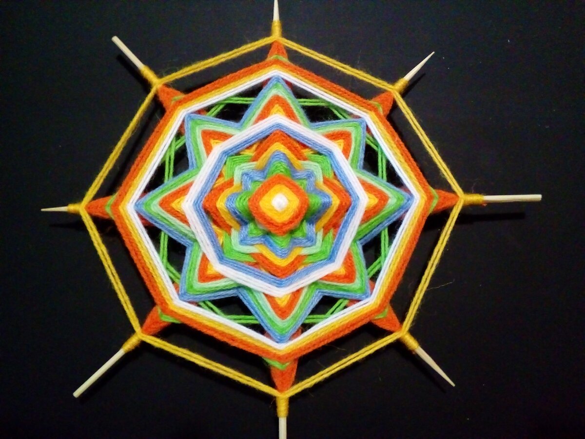 Схемы мандалы из ниток