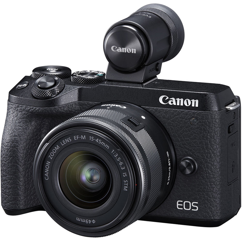 Canon EOS M6 Mark II c опциональным видоискателем. Источник: bhphotovideo.com