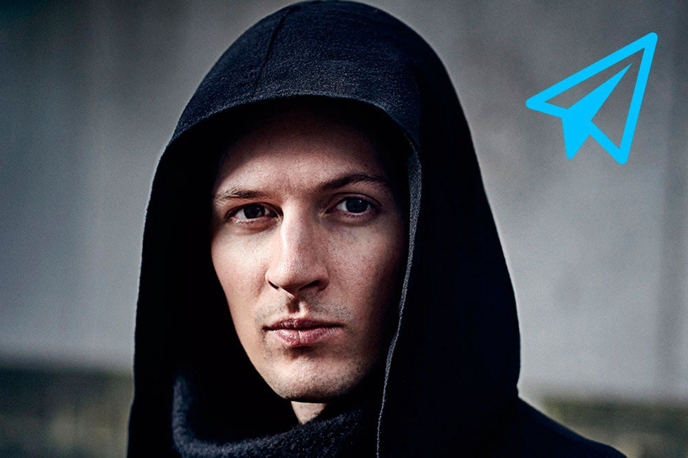 Павел Дуров и логотип Telegram
