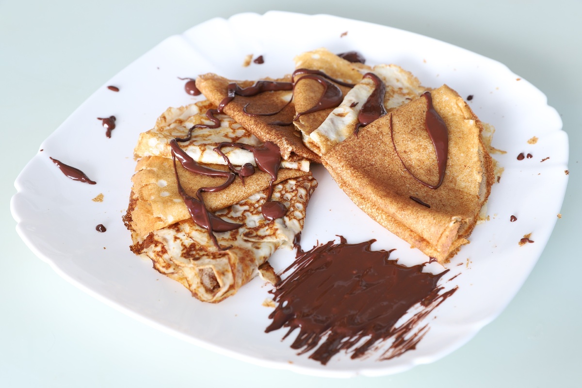 Блины с шоколадом)