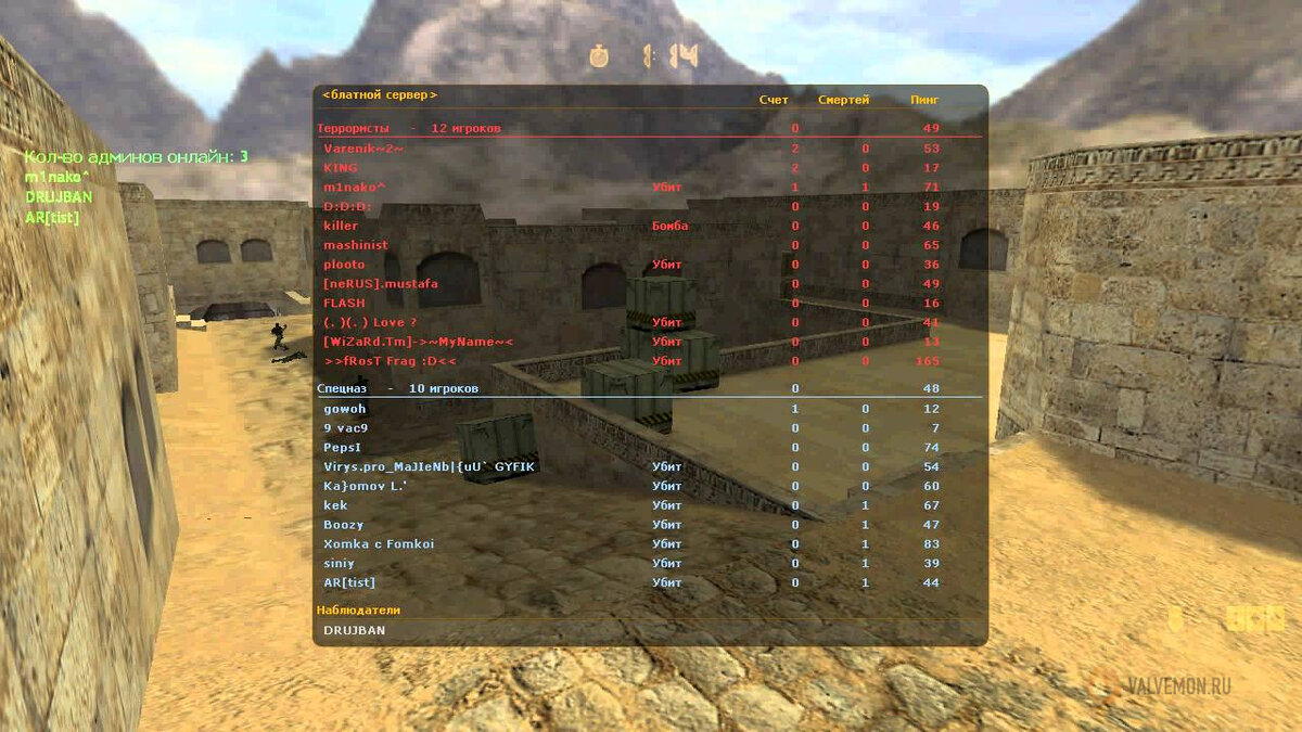 Посещаемый сервер с активной администрацией и поддержкой игроков