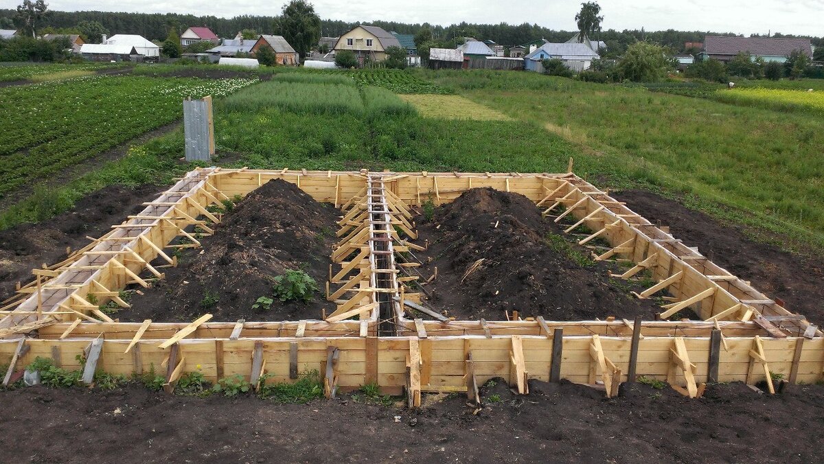 Опалубка для фундамента.