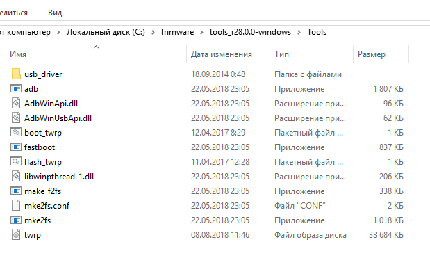 tools_r28.0.0-windows + TWRP_rosy