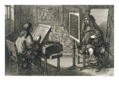 Применение сетки Дюрера для создания портрета (фото из интернета)