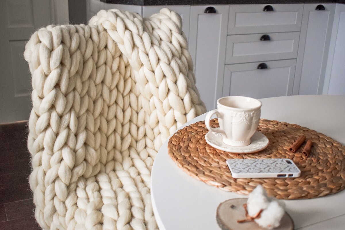Магазин ShepsWool на Etsy. Пледы из очень толстой пряжи - это просто хит!