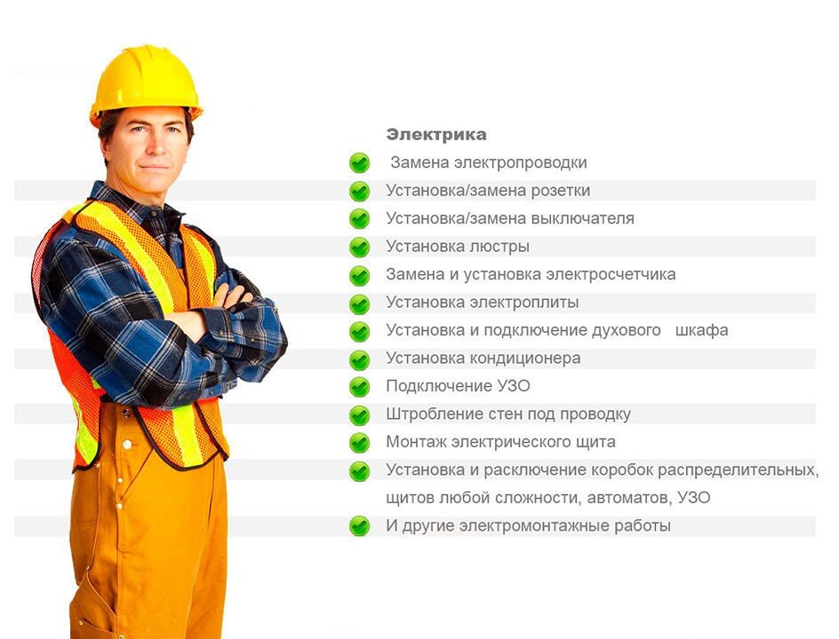 Объявление о электромонтажных работах образец