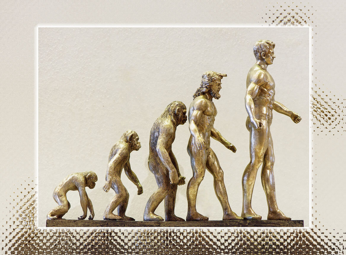 Эволюция человека. Фото с сайта Pixabay.com. Обработка автора