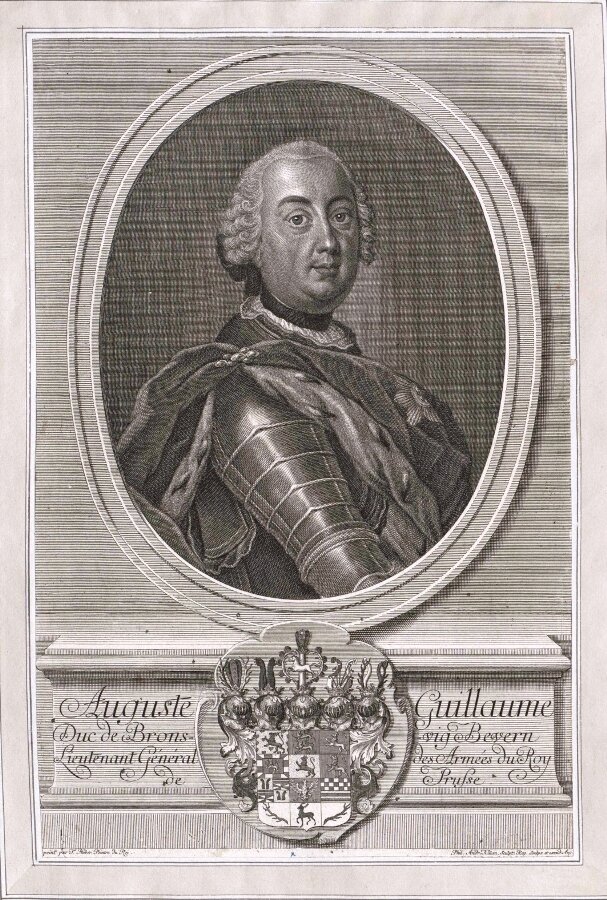 Герцог Август Вильгельм Брауншвейг-Бевернский. Литография. 