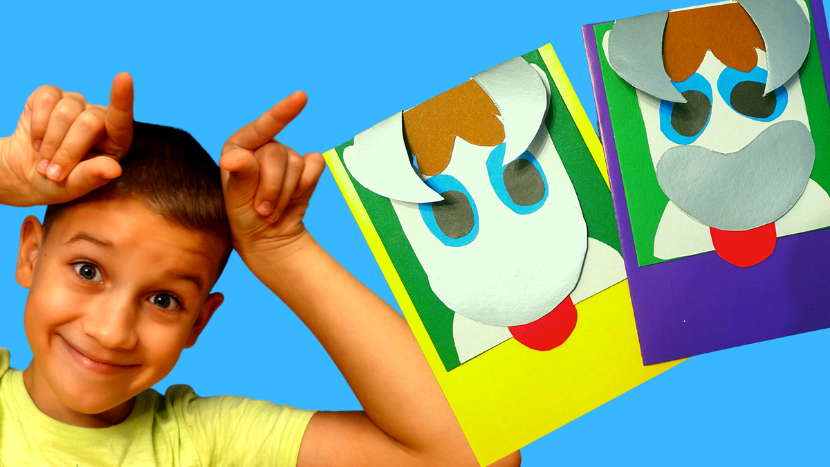 Новогодняя открытка-аппликация