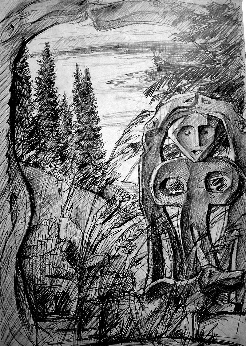 «Чуди» (из серии графики художника-краеведа А. Г. Вороны),