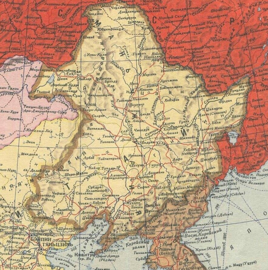 Маньчжурия на карте китая