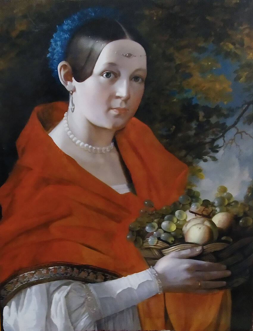 И. Ф. Хруцкий. Портрет неизвестной.