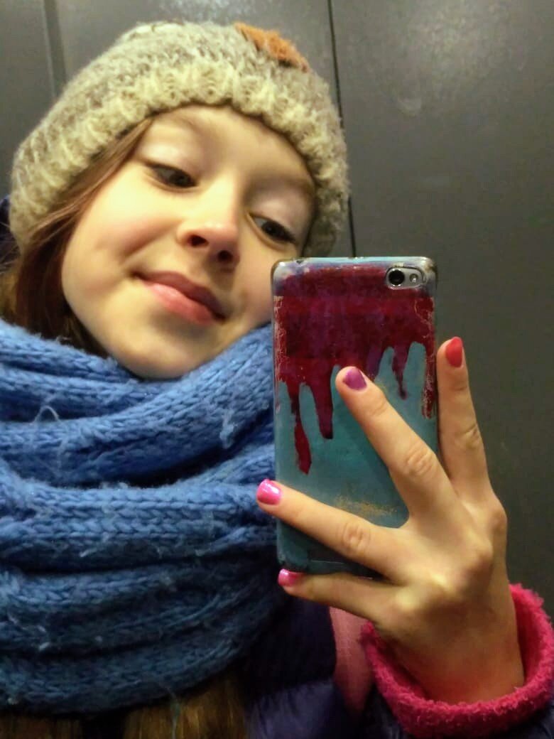 Ну как же без селфи в лифте! )))) Сама грешу. ))) Доча, 2021 г.