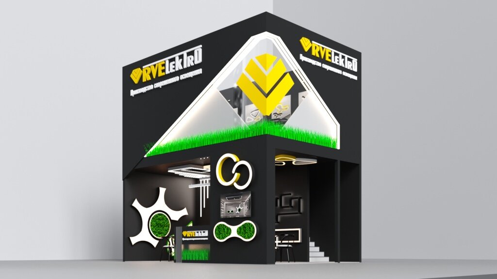 Визуализация выставочного стенда RVELEKTRO