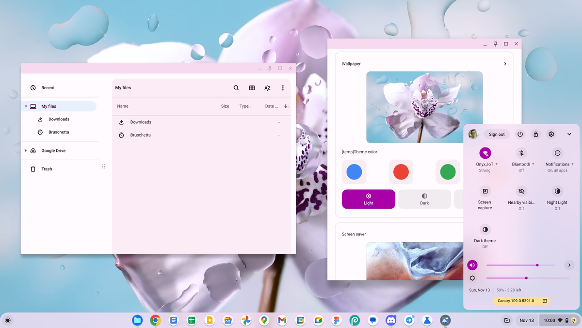    Динамический интерфейс Material You появился в Chrome OS