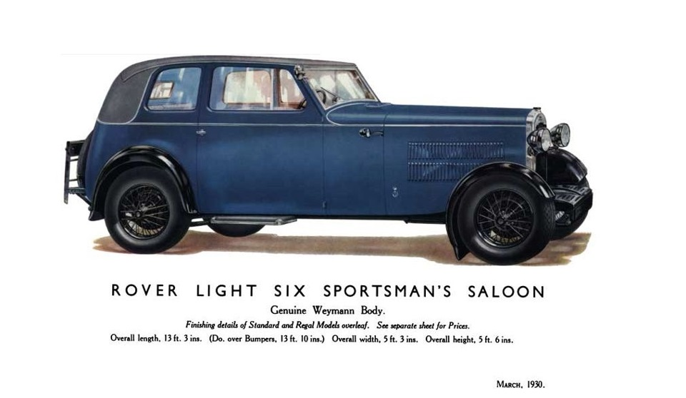 Rover light six 1930 года