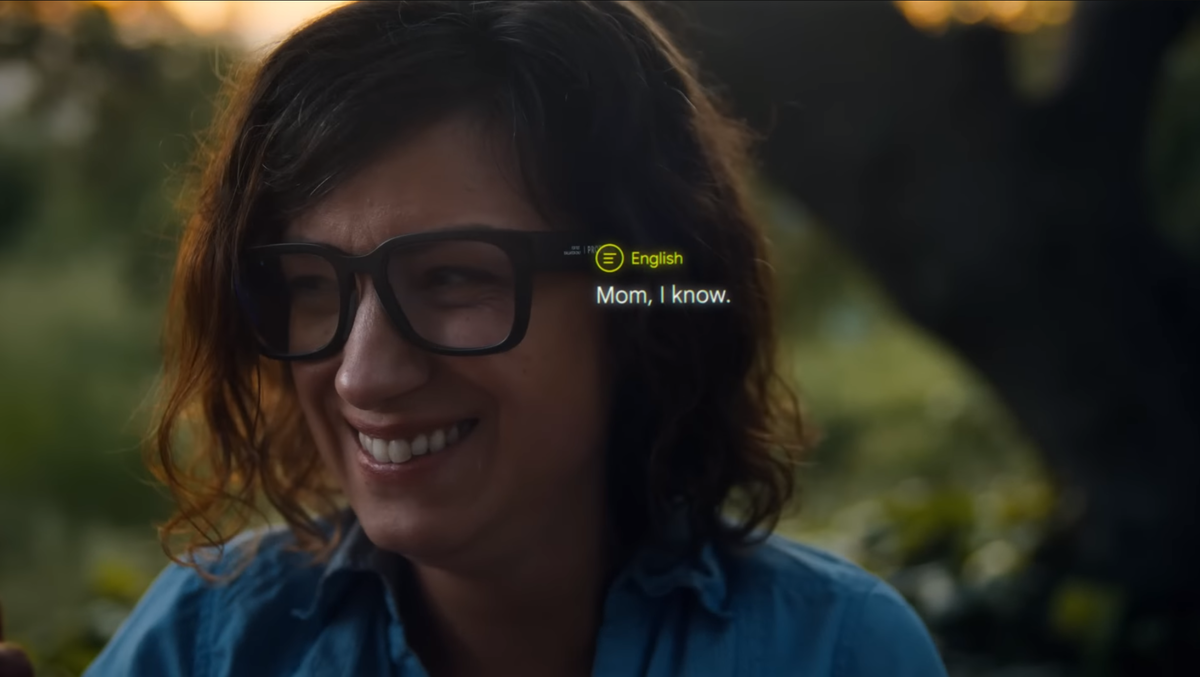    Прототип очков дополненной реальности, представленный на конференции Google I/O 2022презентация Google