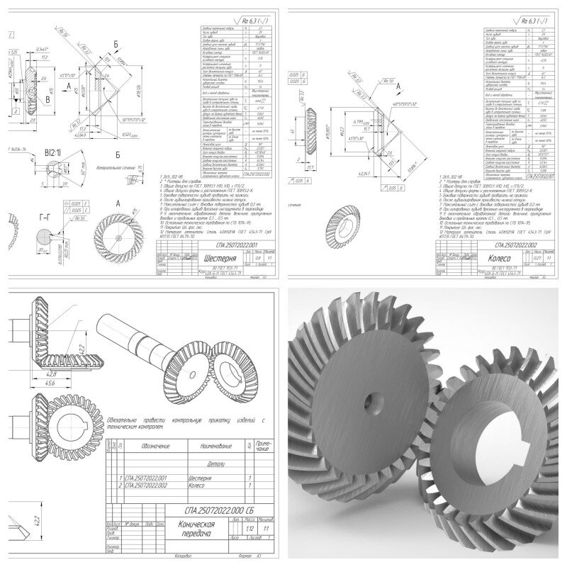 Конструкторская документация на комплектующие изделия, необходимые для отраслей промышленности.