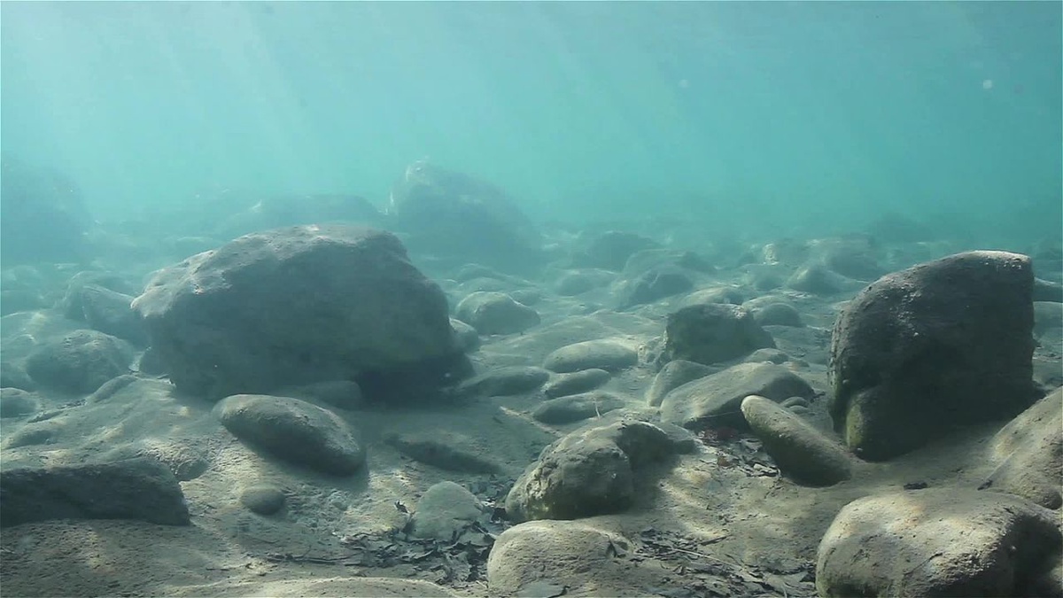 Дна большой камень. Камни под водой. Дно реки. Подводный камень. Большой камень под водой.