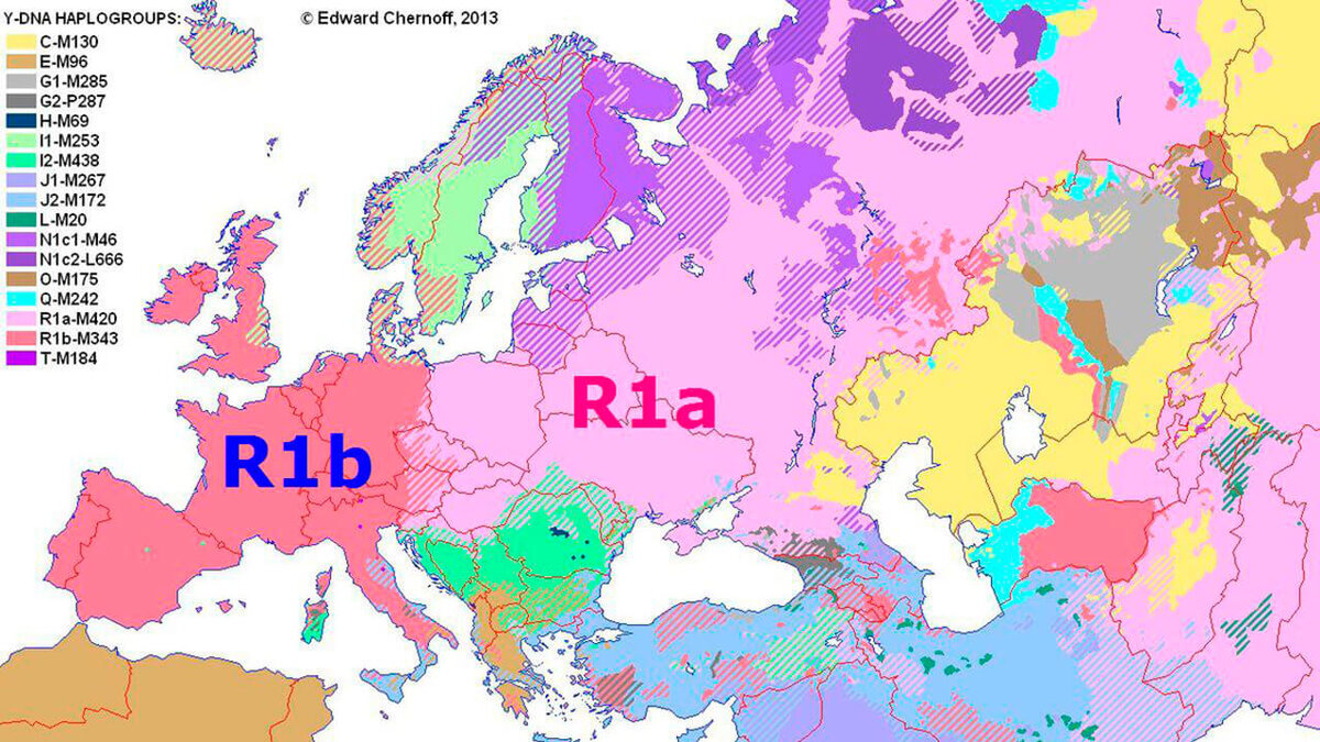 Карта гаплогрупп европы