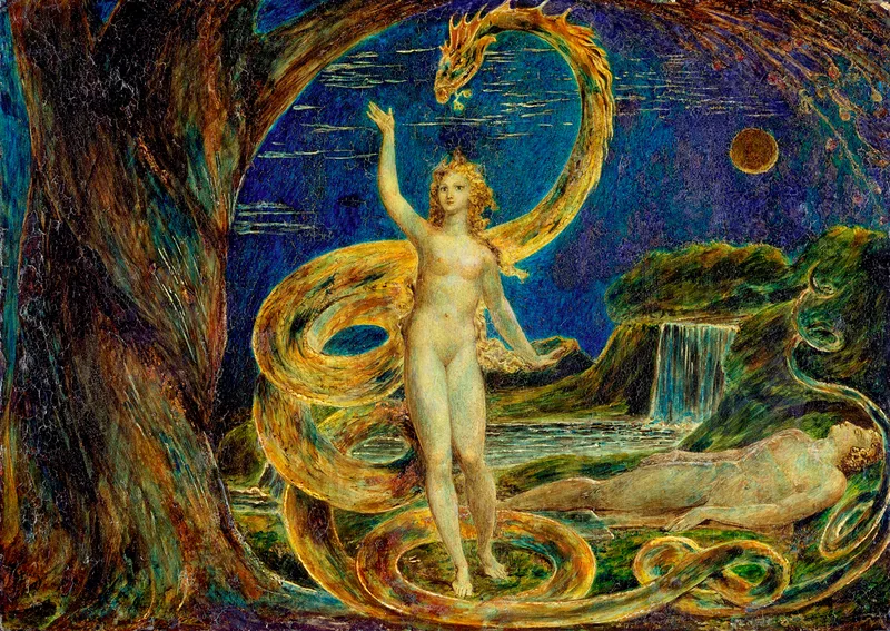 Уильям Блейк Ева, искушаемая Змеем