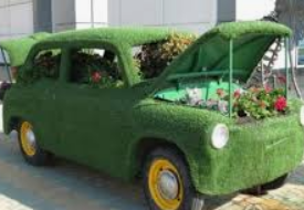 Оригинальная клумба.