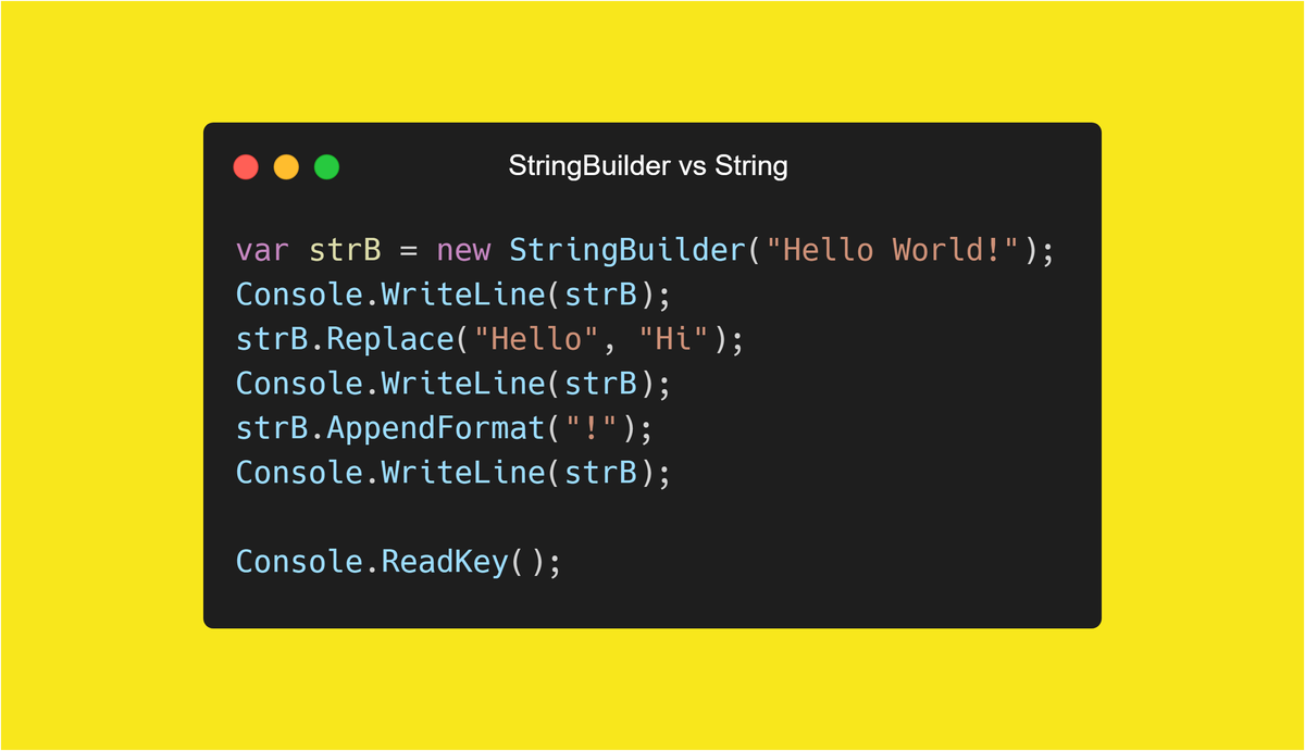 String vs StringBuilder. Когда что использовать? Обзор StringBuilder | .Net  Review | Дзен