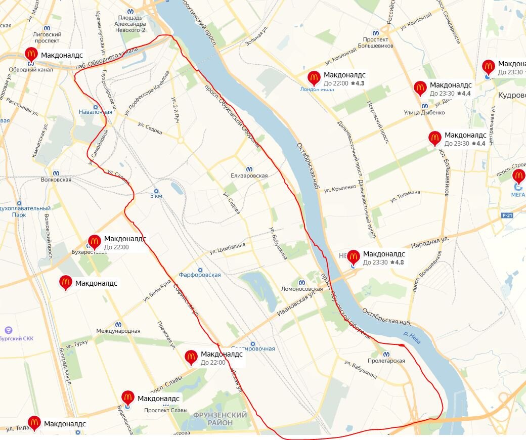 Макдональдс адреса карта. Макдональдс на карте СПБ. Макдональдс на Елизаровской.